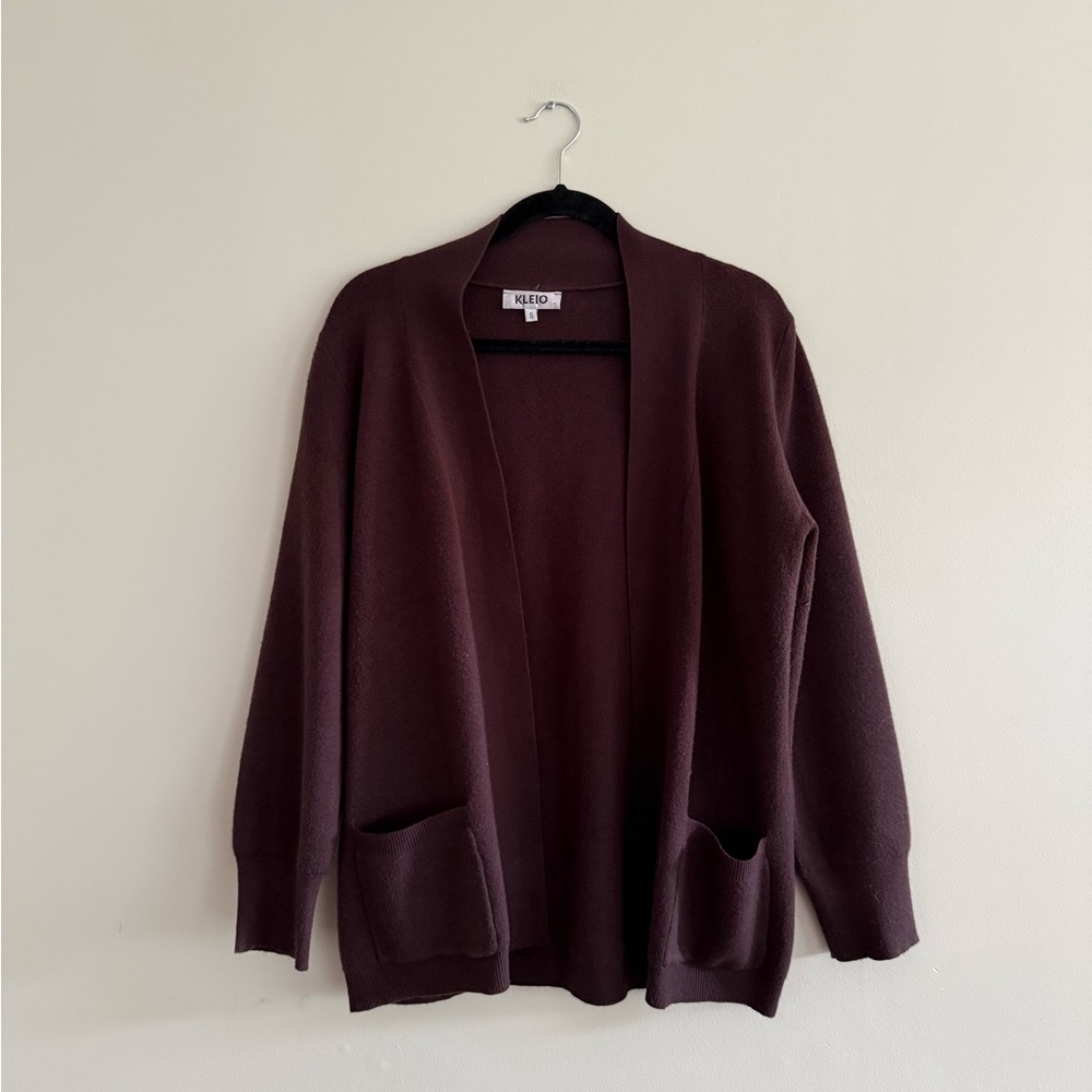 Deep Burgundy Open Cardigan